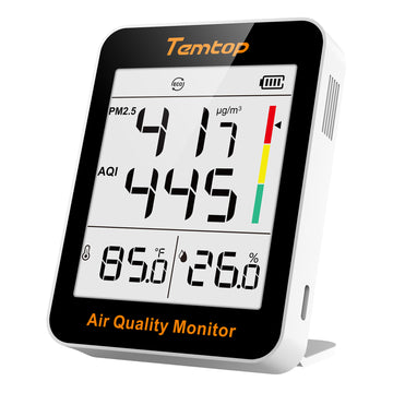 Temtop S1-up Indoor Air Quality Meter Temperature & Humidity AQI PM2.5 Monitor with Accurate Sensor
